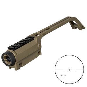 Lunette de visée tactique Fire Wolf 3.5X20 G36 longue portée pour MP5 Metal Sight Weaver Rail Scope Mount Base Handle pour la chasse-couleur sable