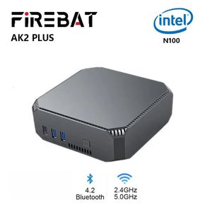 FIREBAT AK2 PLUS MiniPC Intel N100 Dual Band WiFi5 BT4.2 16GB 512GB Desktop Gaming Computer Mini PC Gamer 240104