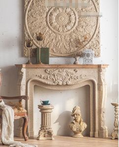 Chimenea Marco de chimeneas rurales americanas de madera maciza Muebles de sala de estar en casa Porche de mármol de imitación Decoración de bodas Accesorios de fotografía rojos en línea