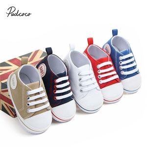 First Walkers Baby Cute born Kid Canvas Sneakers Boy Girl Soft Sole Crib Shoes Pre 230328