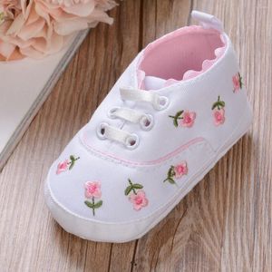 Premiers marcheurs bébé filles chaussures en toile baskets hautes semelle souple anti-dérapant berceau né infantile