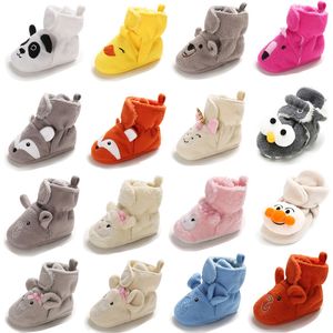 First Walkers Baby Shoes chaussettes Boy Girl Girl Bottises Hiver Face Animal chaud Crawl ANTISLIP Toddler Préwalkers Soft Infant Born Crib 221117