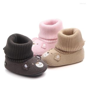 Primeros caminantes nacidos bebé niño niña botín unisex zapatos de lana invierno cálido infantil niño cuna piso clásico para 0-18 m