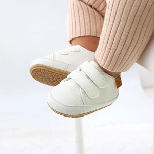 First Walkers Born Baby Shoes Cuero Antideslizante Hook And Loop Fasteners Decoración Primavera Verano Otoño Zapatillas Unisex Infantes