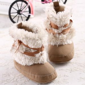 Primeros caminantes Botas de lana Niño Niña Niño Lana Nieve Cuna Zapatos Invierno Cálido Botines Bebés Punto de ganchillo Bebé