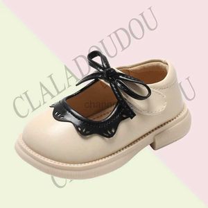 Chaussures premiers pas type Claladoudou Enfant avec joli noeud papillon droit en couleur unie noir-marron beige chaussures petites filles avec ressorts pour fête 240315