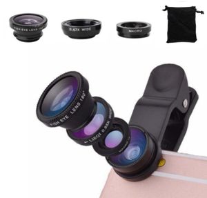 Fish Eye Lens grand angle Macro Fisheye Lens Zoom pour iPhone 7 8 Plus XS MAX X Mobile Phone Camera Lens Kit Ojo de pez Para Movil1889922