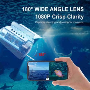 Fish Finder Caméra de pêche 1080P Pêche sous-marine Caméra vidéo en direct Fish Finder avec contrôle APP avec câble de 50 m Cage de téléphone portable Carry HKD230703