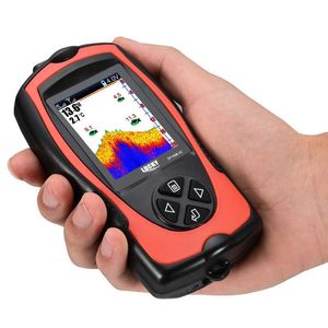 Fish Finder Lucky Wireless Sonar Fish finder Alarm Sensor Profondeur de l'eau taille du poisson avec écran LCD couleur Pesca Deeper Fish finder leurre de pêche HKD230703