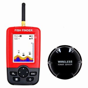Fish Finder Smart Portable Profondeur Fish Finder avec 100M Capteur Sonar Sans Fil Écho Sondeur LCD Fishfinder Lac Mer Pêche Eau Salée 230608