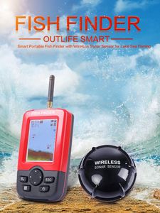 Fish Finder Wireless Portable Fish Finder 45M/135FT Sonar Depth Sounder Alarm Ocean River Lake echo sounder 230831