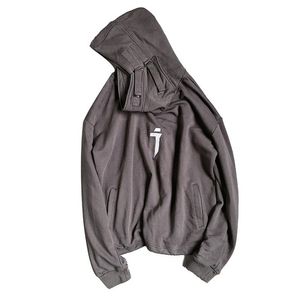 Sudaderas con capucha para hombre, gorra con boca de pescado, sudaderas con capucha para hombre, Jersey holgado de marca Hip Hop Tide, abrigo de rendimiento, sudadera negra con capucha