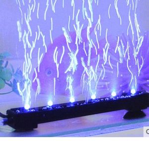 Luces led para peceras, iluminación impermeable para acuario, lámpara decorativa de buceo con luz de burbujas de colores coloridos + bomba de aire de 2W