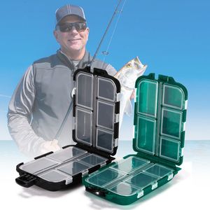 Accessoires de pêche Mini mallette de rangement à 10 compartiments Flying Tackle Box Spoon Hook Bait 230621