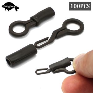 Accessoires de pêche 100PCS Clips de plomb arrière avec manchons en silicone Carp Rigs Connecteur Tube de verrouillage Convertir le manchon de poids pour Tackle 230619