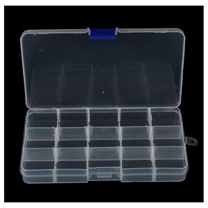 Accessoires de pêche 1 Pcs Pratique Leurre Boîte À Outils Tackle Boxs Boîte De Piste Transparente En Plastique Avec 15 Compartiments Whole6036582 Drop Delive Dhi4L