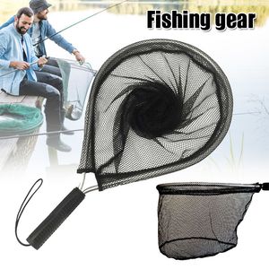 Accessoires de pêche Alliage d'aluminium Épuisette Pêche à la mouche Économiseur de poisson Outils de pêche sans nœuds Petite maille Truite Filet à main Maille Catcher Cage de crabe 230403