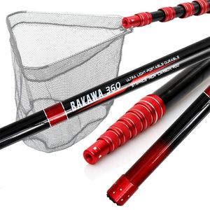 Fishing Accessories BAKAWA 4m Fishing Hand Net Fly Folding Telescopic High Carbon Rock Stream Rod Casting Spinning Ultralight Portable Accessorie 230612