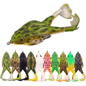 Accessoires de pêche Grenouille Leurre Double Hélice Jambes Silicone Appâts Souples 13.6g 16.6g Topwater Wobblers Appât Artificiel Pour Bass Catfish Outils 231030