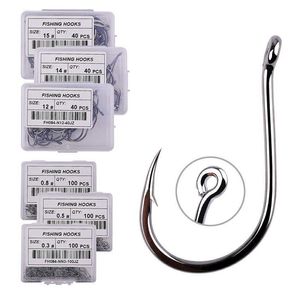 Fishing Hooks 50/20pc Box High Carbon Chinu Fishing Hook Single Hook With Eye Carp Catfish Anzol Fish Hooks Japan Fishing Tackle Jig Fishhook P230317