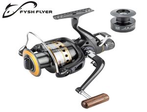 Fishing Reel Spinning Carp Reel Wooden Handle Front and Rear Carbon Drags Max Drag 18Kg 91BB Metal Spool And Shaft Y18904023129765