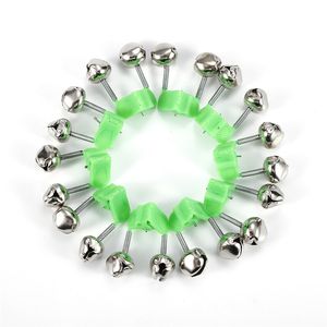 Canne à pêche Alarme extra forte Cloche à double alerte Vert ton argent FishingTackle Clip on Rod the Bells Bite Small Twin Tackle Accessoires