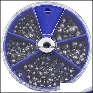 Deportes de pesca Outdoorfishing Aessories En stock 100 Premium 5 Grid Egg Rig Sinkers Pesca con caña Plomo Peso Dividir S Box Durabilidad Ganchos Tack