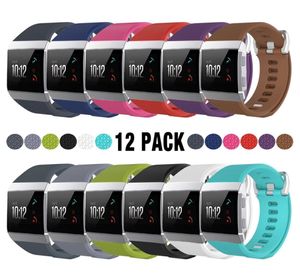 Fitbit Ionic Band 12 Pack Couleurs classiques SmallLarge Bracelet TPE Bracelet de remplacement pour Fitbit Ionic Smart Fitness Tracker FC1955089