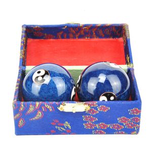 Fitness Balls 2pcs Chinese Health Yin Yang Muscle Training Rolling Baoding Ball Finger Exercise Stress Relief Handball Relaxation Therapy Hand 230530
