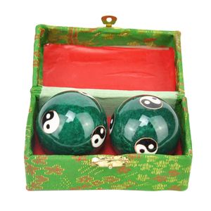 Pelotas de fitness 2 piezas Rolling Baoding Ball Yin Yang Terapia de relajación Masaje Chino Salud Mano Dedo Ejercicio Meditación diaria 231027