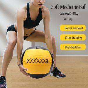 Pelotas de fitness Fitness Balón medicinal suave Balón de pared para entrenamiento de fuerza Entrenamiento cruzado Ejercicio de cuerpo completo Cuero de PU Ripstop Durable 2-15 kg 230826