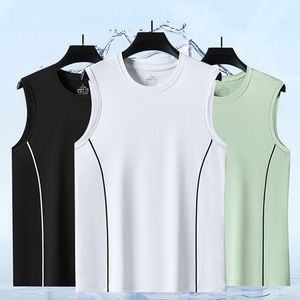 Vest de fitness Polyester Custom Logo Sports Quick Dry Fitness Shirt Men Men Workout Vest
