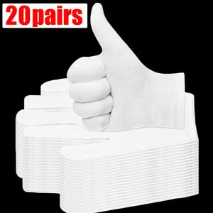 Cinco dedos Guantes 20 pares Trabajo de algodón blanco para manos secas Manipulación Película SPA Ceremonial Alto Estiramiento Herramientas de limpieza del hogar 230921