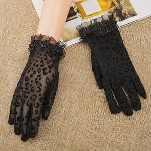 Cinq doigts gants belle femmes été UV-preuve conduite dentelle femmes Protection solaire gant été/automne dame crème solaire Golves