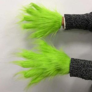 Cinq doigts gants étole de noël Geek Cosplay monstre vert gant Halloween carnaval Costume accessoires cadeaux de l'année