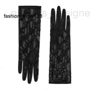 Cinq doigts gants concepteur bonnes femmes longue dentelle mariée mariée cristaux de mariage accessoires pour les mariées cinq poignets sans doigts Leng 434W