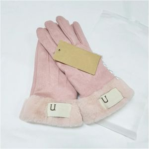 Cinq doigts gants mode daim hiver femme équitation polaire doublé rembourré chaud kee coupe-vent coupe-vent livraison accessoires chapeau Dhent