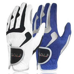 Gants à cinq doigts GVOVLVF Gant de golf pour hommes Une paire de pièces 2 options de couleur Système de préhension amélioré Cool Confortable Couleur Bleu Blanc gauche main droite 231013