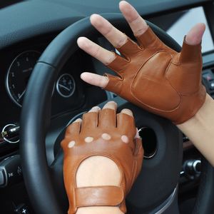 Cinq doigts gants en cuir sans doigts gants de moto vélo Motocross GYM VTT tactique travail conduite gants hommes équipement de protection Moto équipement 230615