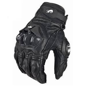 Cinco dedos Guantes Hombres Mujeres 4 Temporada Conducción Supertech BlackWhite Motocicleta Guantes de cuero Racing Glove Moto Cowhide Racing Bike Knight 220921