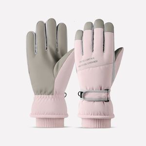 Cinco dedos Guantes Mujer Invierno Cálido Pantalla táctil Dedo completo Senderismo Esquí Pesca Ciclismo Lindas Mujeres Impermeable Antideslizante 230925