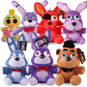 Cinco noches en Freddy's FNAF juguete de peluche 18cm Freddy Fazbear oso Bonnie Chica Foxy juguetes de peluche suaves regalos de muñecas para niños