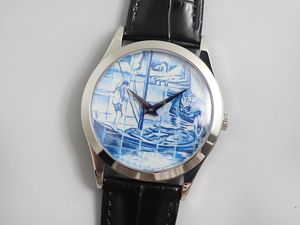 Montre de luxe FL PP 5089G Véritable montre pour homme artisanale en émail peint micro 