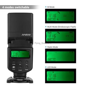 Flash Heads Andoer Universal Flash Speedlite GN40 Adjustable LED Fill Light On-camera Flash with Bracket Replacement for DSLR Cameras YQ231003