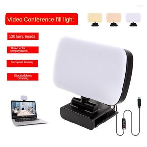 Flash Heads Mini Video Light Conference Webcam Lampe Selfie Réglable Portable LED Pography