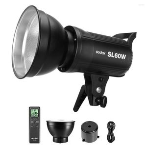 Flash Heads SL60W 5600K Continuous LED Video Light Bowens Mount With Remote Control EU US Plug Pography Lighting For Recording