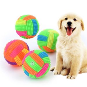 Clignotant Football Forme LED Lumière Son Bouncy Ball Funny Kids Pet Dog Toy