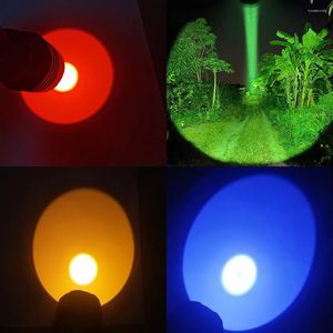 Lampes de poche Torches Convoy Lampe de poche C8 Plus avec vert jaune bleu blanc rouge lumière LED Linterna 18650 torche EDC Camping chasse Flash Toch