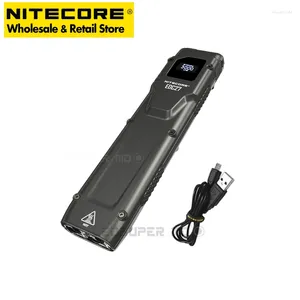 Lampes de poche Torches double LED Nitecore EDC27 3000 Lumen Ultra mince plat EDC lampe de poche avec écran d'affichage OLED en temps réel