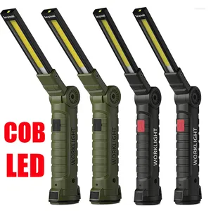 Torches de lampes de poche Torches LED Light Light Rechargeable Atelier COB TORT TORCH CAMPIN